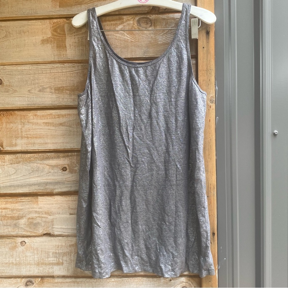 Eileen Fisher Organic Linen Metallic Top